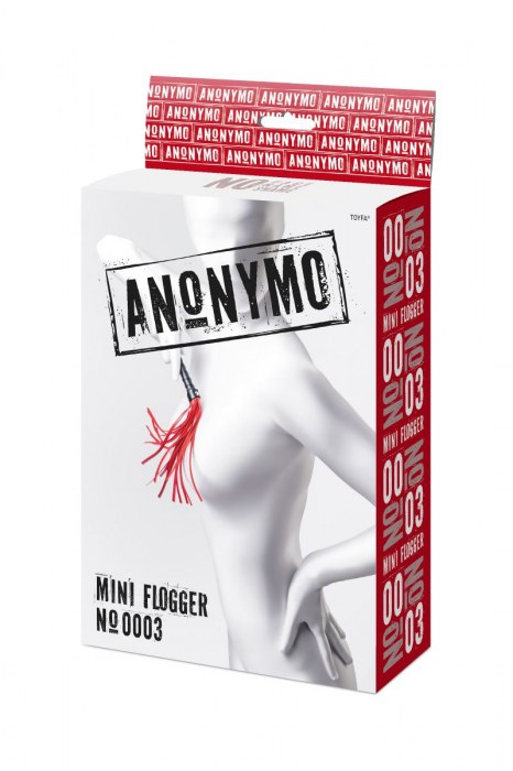 Красно-черный флоггер Anonymo - 28 см. - ToyFa - купить с доставкой в Димитровграде