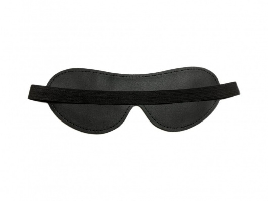 Черная лаковая маска на глаза из эко-кожи - БДСМ Арсенал - купить с доставкой в Димитровграде