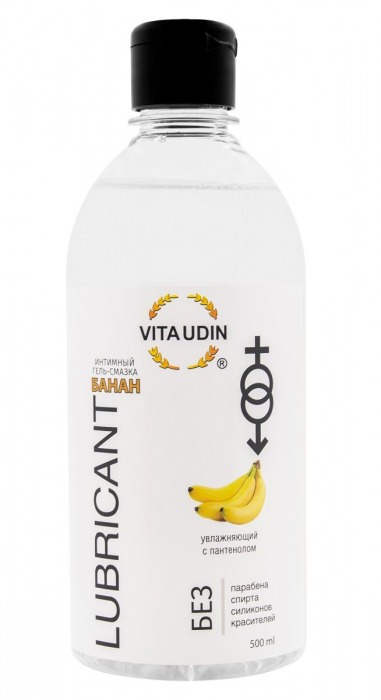 Интимный гель-смазка на водной основе VITA UDIN с ароматом банана - 500 мл. - VITA UDIN - купить с доставкой в Димитровграде