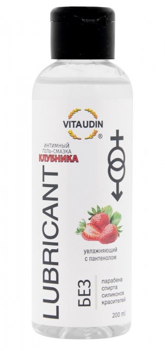 Интимный гель-смазка на водной основе VITA UDIN с ароматом клубники - 200 мл. - VITA UDIN - купить с доставкой в Димитровграде
