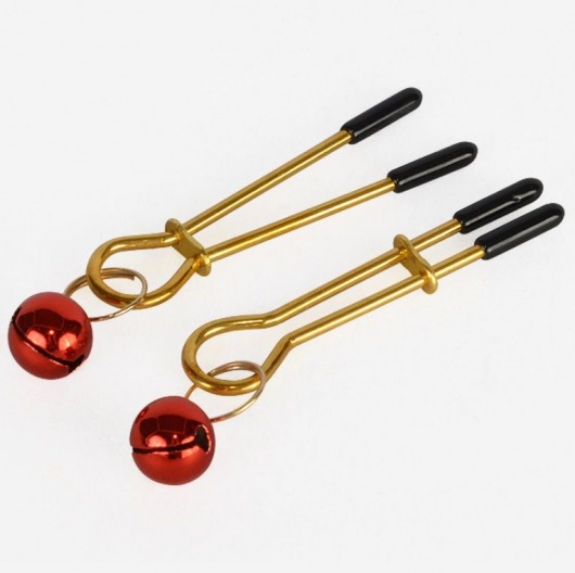 Золотистые зажимы с колокольчиками Gold - Sitabella - купить с доставкой в Димитровграде