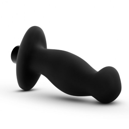 Черный анальный вибромассажёр Silicone Vibrating Prostate Massager 02 - 10,8 см. - Blush Novelties - в Димитровграде купить с доставкой
