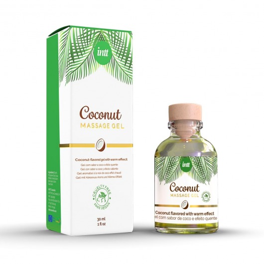 Массажный гель с ароматом кокоса Coconut - 30 мл. - INTT - купить с доставкой в Димитровграде