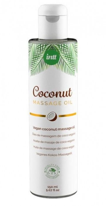 Массажное масло Vegan Coconut - 150 мл. - INTT - купить с доставкой в Димитровграде