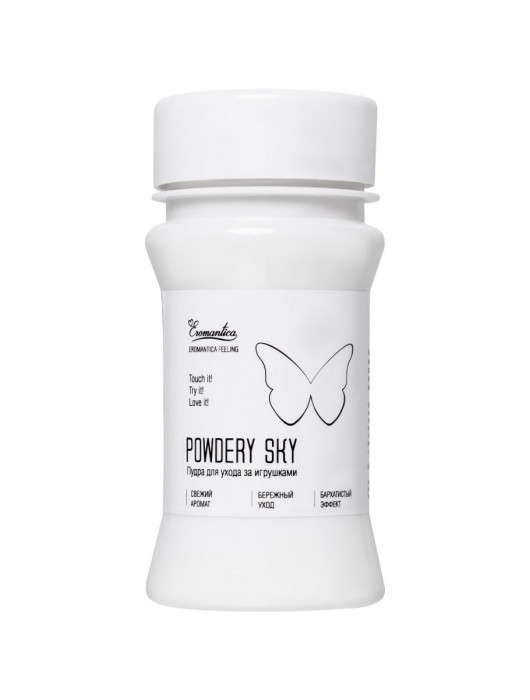 Пудра для ухода за игрушками Powdery Sky с ароматом мяты - 40 гр. - Eromantica - купить с доставкой в Димитровграде