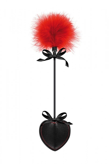 Стек с пуховкой Sweet Caress Feather Whip - 44 см. - Sweet Caress - купить с доставкой в Димитровграде