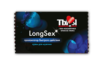 Пролонгирующий крем LongSex в одноразовой упаковке - 1,5 гр. - Биоритм - купить с доставкой в Димитровграде