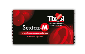 Возбуждающий крем Sextaz-M для мужчин в одноразовой упаковке - 1,5 гр. - Биоритм - купить с доставкой в Димитровграде