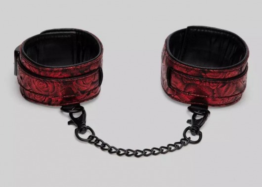 Красно-черные оковы Reversible Faux Leather Ankle Cuffs - Fifty Shades of Grey - купить с доставкой в Димитровграде