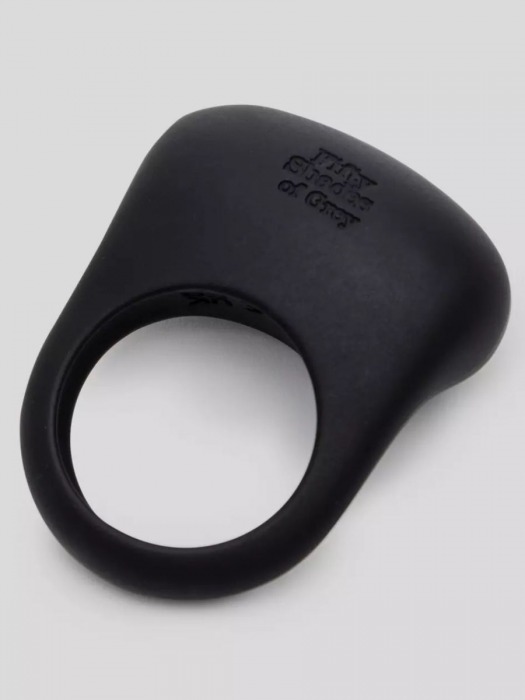 Черное эрекционное виброкольцо Sensation Rechargeable Vibrating Love Ring - Fifty Shades of Grey - в Димитровграде купить с доставкой
