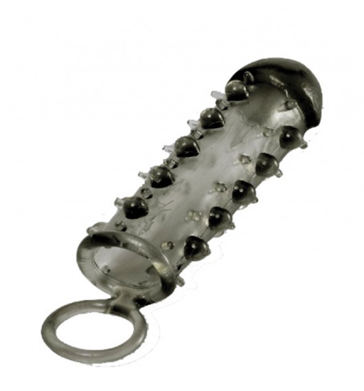 Дымчатая стимулирующая насадка с закрытой головкой SAMURAI PENIS SLEEVE BLACK - 14,5 см. - NMC - в Димитровграде купить с доставкой