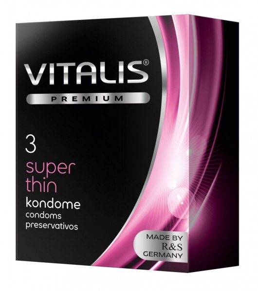Ультратонкие презервативы VITALIS PREMIUM super thin - 3 шт. - Vitalis - купить с доставкой в Димитровграде