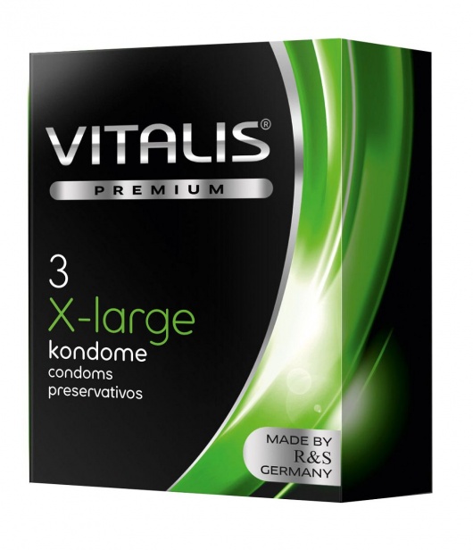 Презервативы увеличенного размера VITALIS PREMIUM x-large - 3 шт. - Vitalis - купить с доставкой в Димитровграде