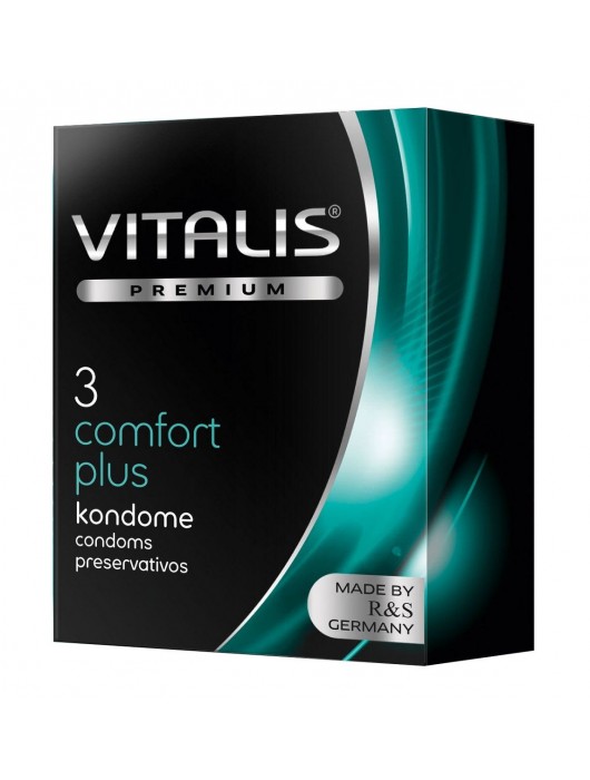 Контурные презервативы VITALIS PREMIUM comfort plus - 3 шт. - Vitalis - купить с доставкой в Димитровграде