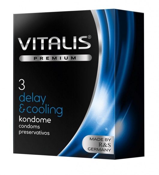 Презервативы VITALIS PREMIUM delay   cooling с охлаждающим эффектом - 3 шт. - Vitalis - купить с доставкой в Димитровграде