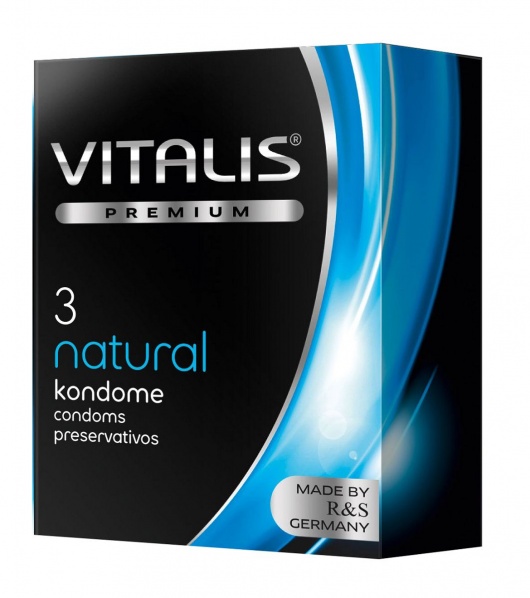 Классические презервативы VITALIS PREMIUM natural - 3 шт. - Vitalis - купить с доставкой в Димитровграде