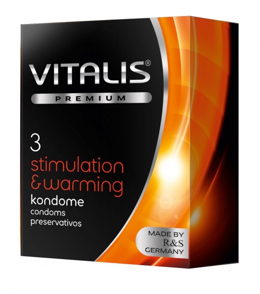 Презервативы VITALIS PREMIUM stimulation   warming с согревающим эффектом - 3 шт. - Vitalis - купить с доставкой в Димитровграде