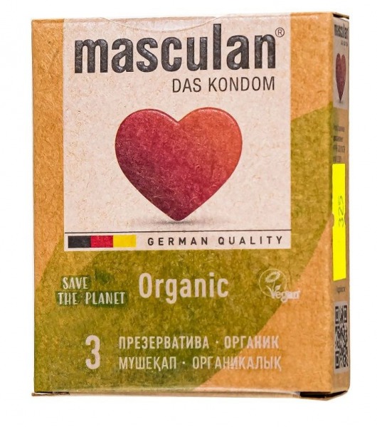 Экологически чистые презервативы Masculan Organic - 3 шт. - Masculan - купить с доставкой в Димитровграде