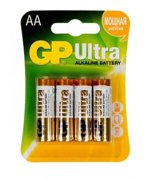 Батарейки алкалиновые GP Ultra Alkaline AA/LR6 - 4 шт. - Элементы питания - купить с доставкой в Димитровграде
