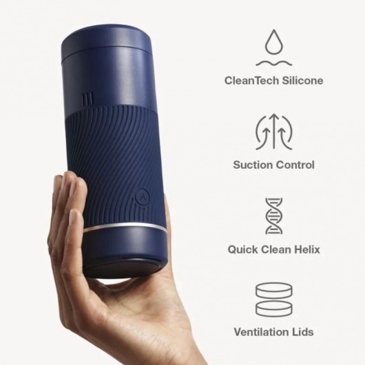 Синий мастурбатор с контролем всасывания Arcwave Pow Stroker - Arcwave - в Димитровграде купить с доставкой