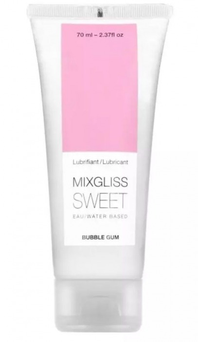 Смазка на водной основе Mixgliss Sweet с ароматом бабл-гам - 70 мл. - Mixgliss - купить с доставкой в Димитровграде