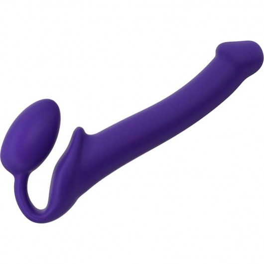 Фиолетовый безремневой страпон Silicone Bendable Strap-On - size M - Strap-on-me - купить с доставкой в Димитровграде