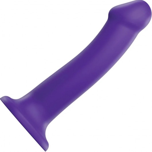 Фиолетовый фаллоимитатор-насадка Strap-On-Me Dildo Dual Density size L - 19 см. - Strap-on-me - купить с доставкой в Димитровграде