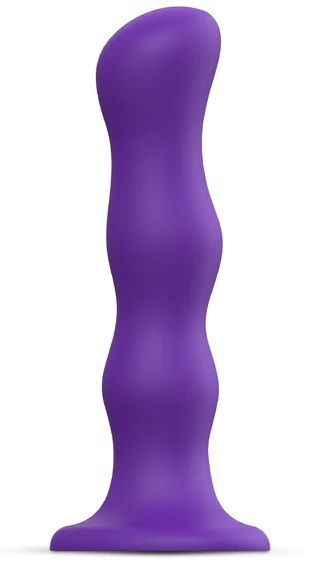 Фиолетовая насадка Strap-On-Me Dildo Geisha Balls size M - Strap-on-me - купить с доставкой в Димитровграде