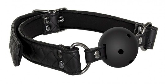 Черный кляп-шарик BALL GAG DIAMOND - Dream Toys - купить с доставкой в Димитровграде