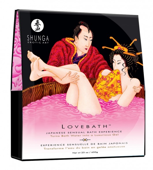 Соль для ванны Lovebath Dragon Fruit, превращающая воду в гель - 650 гр. - Shunga - купить с доставкой в Димитровграде