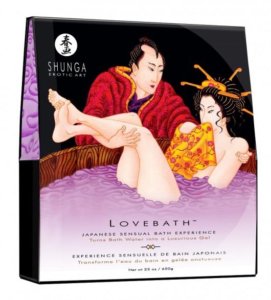 Соль для ванны Lovebath Sensual lotus, превращающая воду в гель - 650 гр. - Shunga - купить с доставкой в Димитровграде