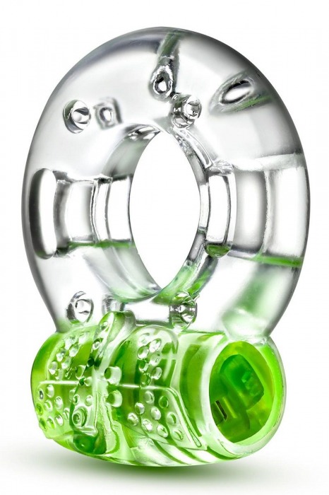 Зеленое эрекционное виброкольцо Arouser Vibrating C-Ring - Blush Novelties - в Димитровграде купить с доставкой
