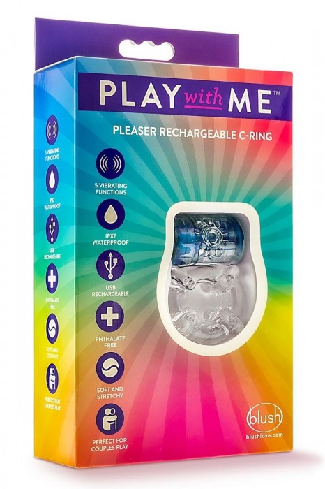 Фиолетовое эрекционное виброкольцо Pleaser Rechargeable C-Ring - Blush Novelties - в Димитровграде купить с доставкой
