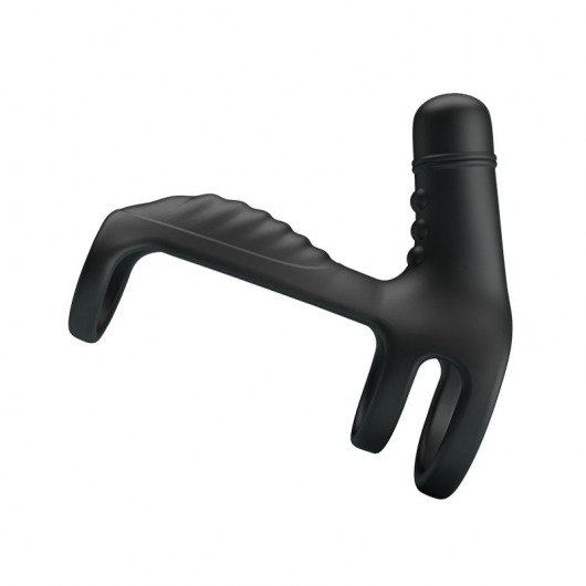 Черная вибронасадка на пенис Vibrating Penis Sling - Baile - в Димитровграде купить с доставкой