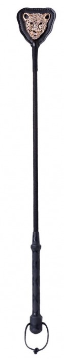 Чёрный стек с фигуркой леопарда на наконечнике - 21 см. - ToyFa - купить с доставкой в Димитровграде