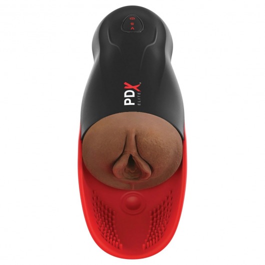 Коричневый мастурбатор-вагина с вибрацией Fuck-O-Matic 2 - Pipedream - в Димитровграде купить с доставкой