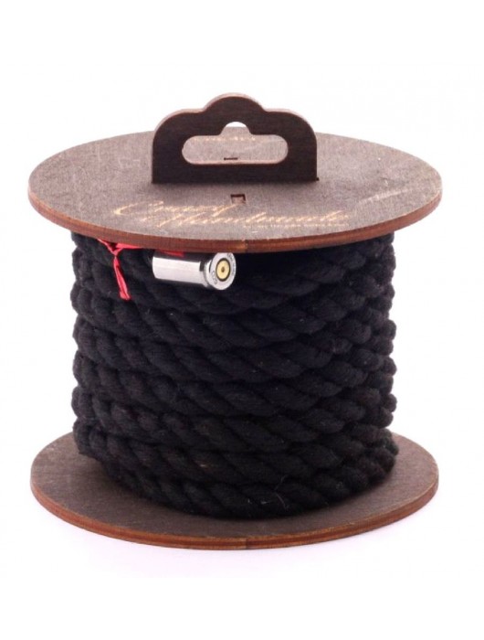 Черная хлопковая веревка для бондажа на катушке - 3 м. - Crazy Handmade - купить с доставкой в Димитровграде