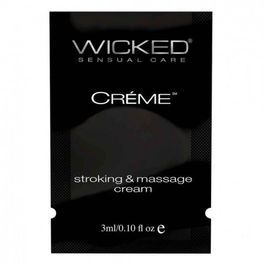 Крем для массажа и мастурбации Wicked Stroking and Massage Creme - 3 мл. - Wicked - купить с доставкой в Димитровграде