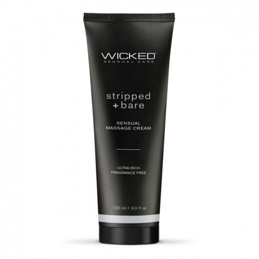 Массажный легкий крем WICKED Stripped plus Bare - 120 мл. - Wicked - купить с доставкой в Димитровграде