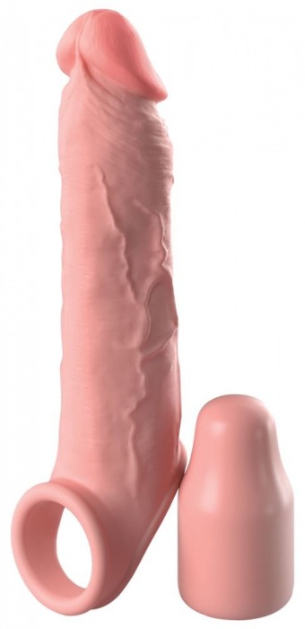 Телесная насадка-удлинитель 2 Inch Silicone X-tension with Strap - 20,3 см. - Pipedream - в Димитровграде купить с доставкой