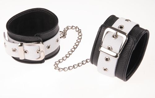 Черно-белые оковы на ноги - Sitabella - купить с доставкой в Димитровграде