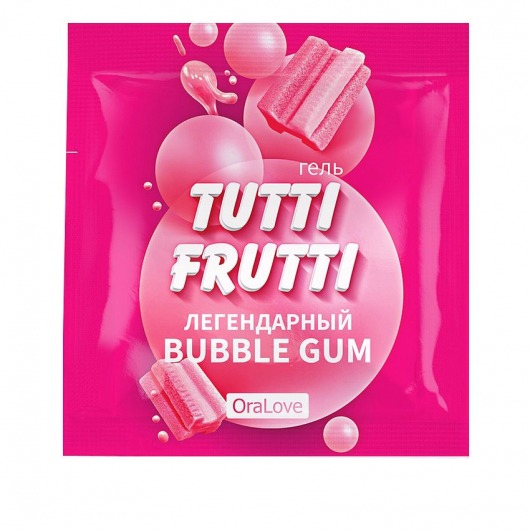 Пробник гель-смазки Tutti-frutti со вкусом бабл-гам - 4 гр. - Биоритм - купить с доставкой в Димитровграде