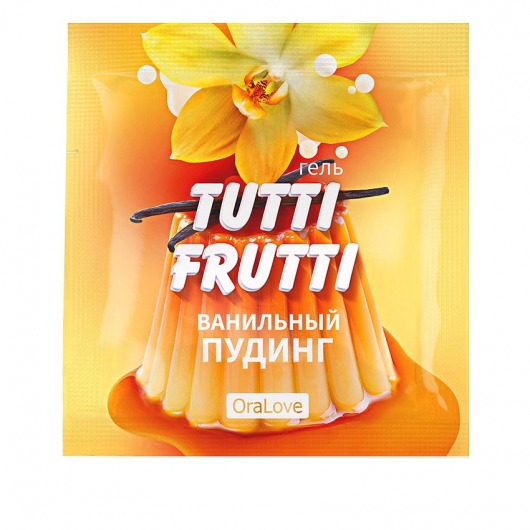 Пробник гель-смазки Tutti-frutti со вкусом ванильного пудинга - 4 гр. - Биоритм - купить с доставкой в Димитровграде