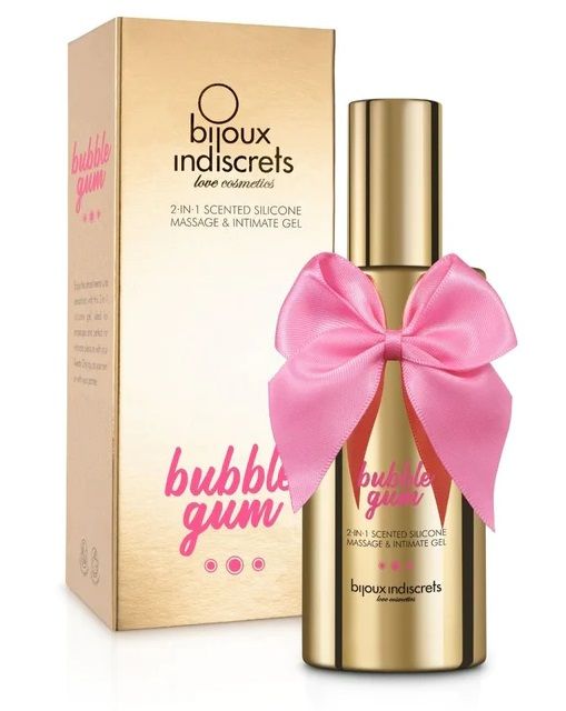 Гель с ароматом жвачки Bubblegum 2-in-1 Scented Silicone Massage And Intimate Gel - 100 мл. - Bijoux Indiscrets - купить с доставкой в Димитровграде