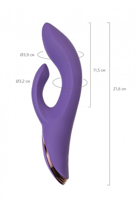 Фиолетовый вибратор-кролик Fingie с функцией Come-Hither - 21,6 см. - JOS