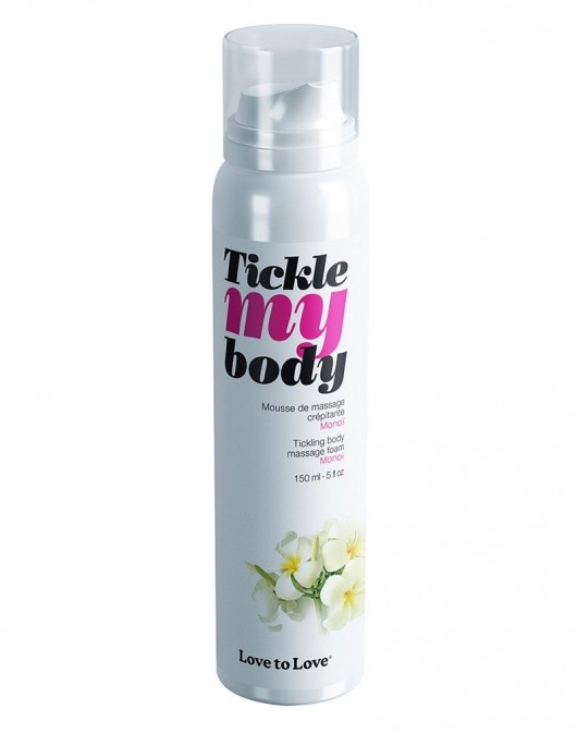Массажная хрустящая пенка Tickle My Body Monoi с ароматом моной - 150 мл. - Love to Love - купить с доставкой в Димитровграде