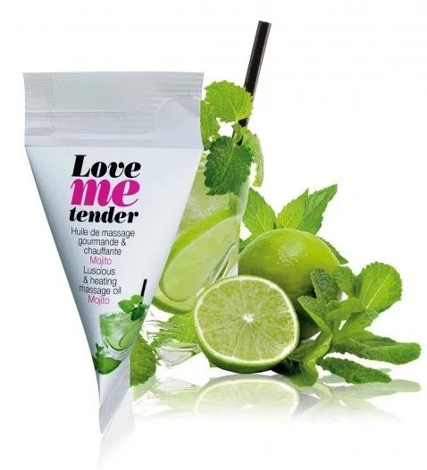 Съедобное согревающее массажное масло Love Me Tender Mojito с ароматом мохито - 10 мл. - Love to Love - купить с доставкой в Димитровграде