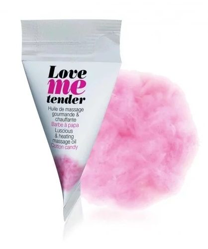 Съедобное согревающее массажное масло Love Me Tender Cotton Candy с ароматом сладкой ваты - 10 мл. - Love to Love - купить с доставкой в Димитровграде