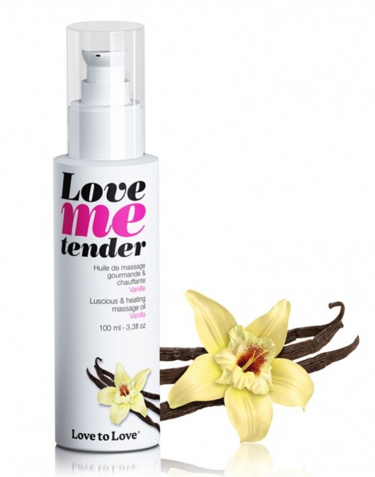 Съедобное согревающее массажное масло Love Me Tender Vanilla с ароматом ванили - 100 мл. - Love to Love - купить с доставкой в Димитровграде