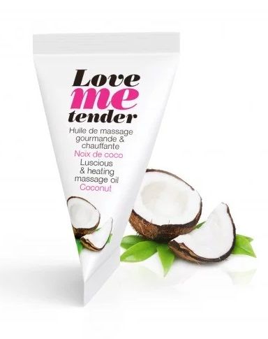 Съедобное согревающее массажное масло Love Me Tender Cocos с ароматом кокоса - 10 мл. - Love to Love - купить с доставкой в Димитровграде